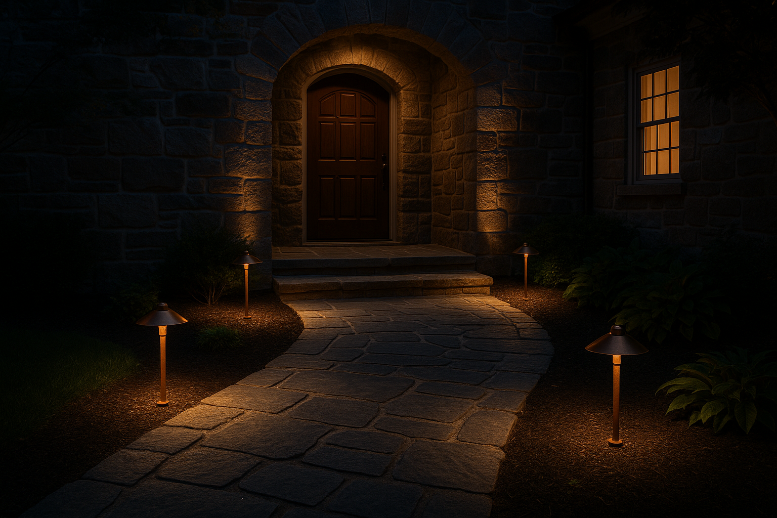 Smart Ways to Add Lighting to Your Stone Entryway in Glastonbury